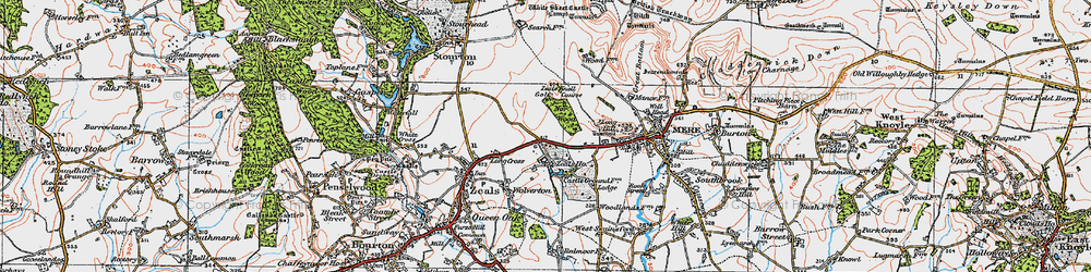 Old map of Lower Zeals in 1919