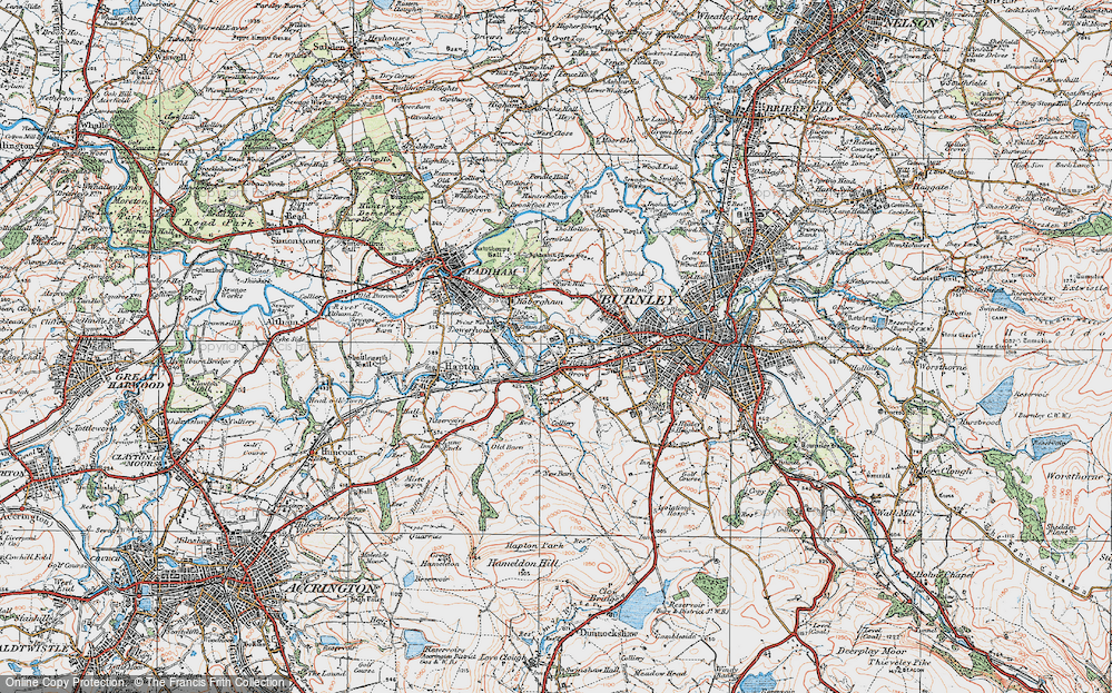 Old Map of Lowerhouse, 1924 in 1924