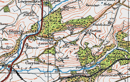 Old map of Lowertown in 1919