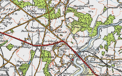 Old map of Lowford in 1919
