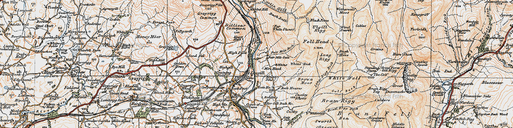 Old map of Brunt Sike in 1925