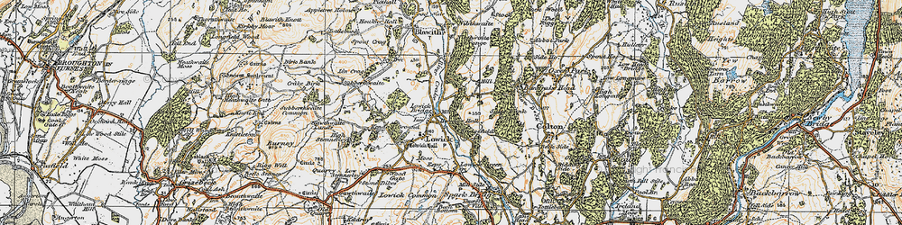 Old map of Lowick in 1925