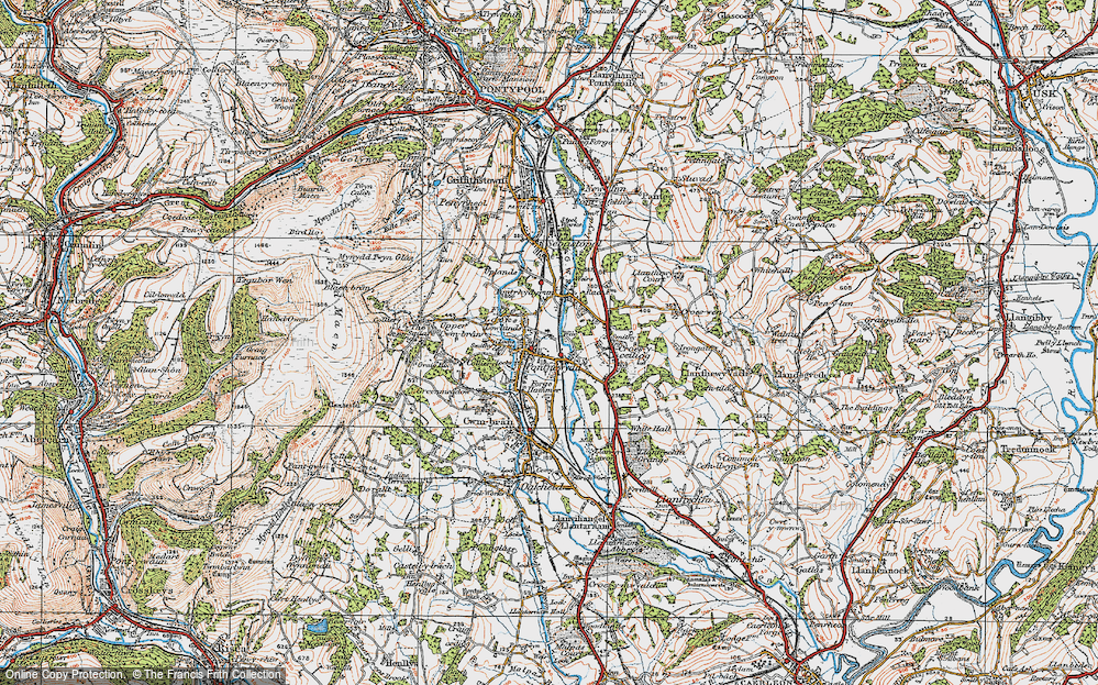 Old Map of Lowlands, 1919 in 1919