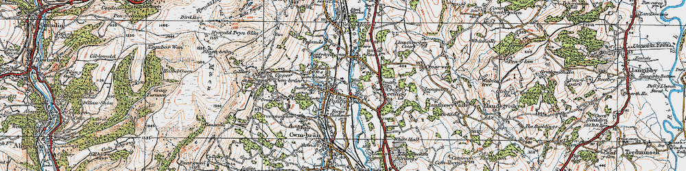 Old map of Lowlands in 1919