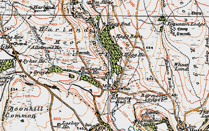Old map of White Sykes in 1925