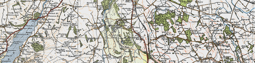 Old map of Lowther in 1925
