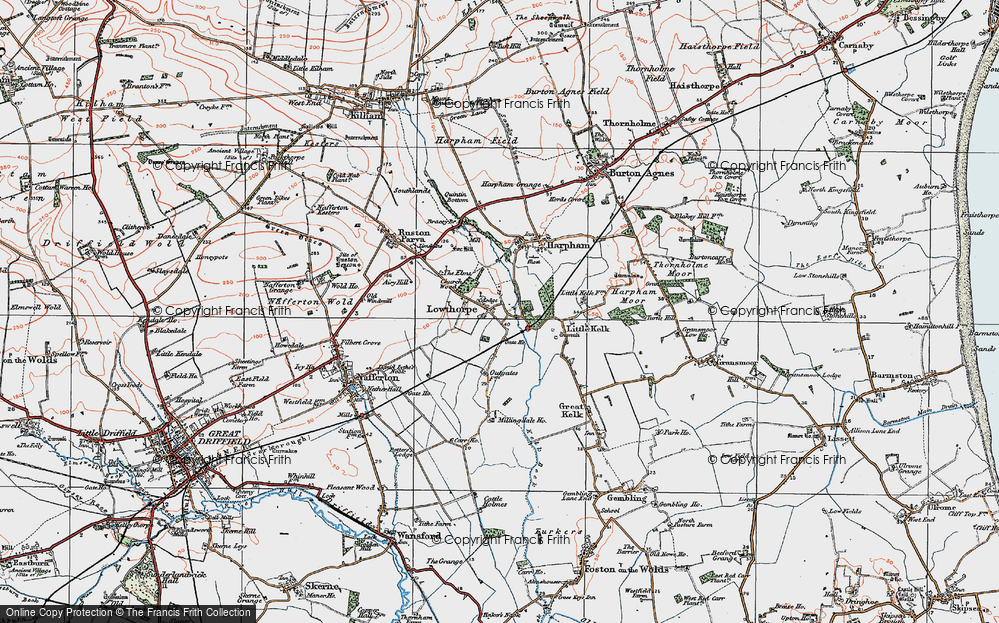 Old Map of Lowthorpe, 1924 in 1924