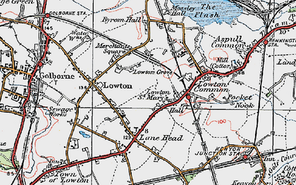 Old map of Lowton in 1924