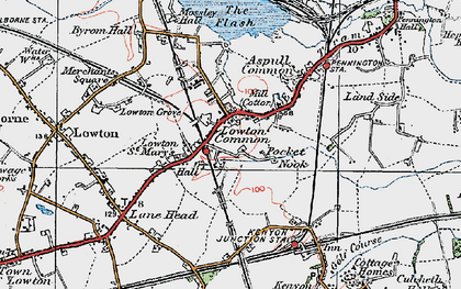 Old map of Lowton Common in 1924