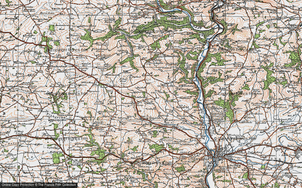 Old Map of Loxbeare, 1919 in 1919