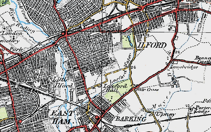 Old map of Loxford in 1920