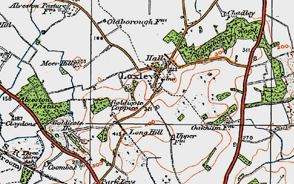 Old map of Loxley in 1919