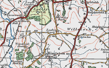 Old map of Loxley Green in 1921