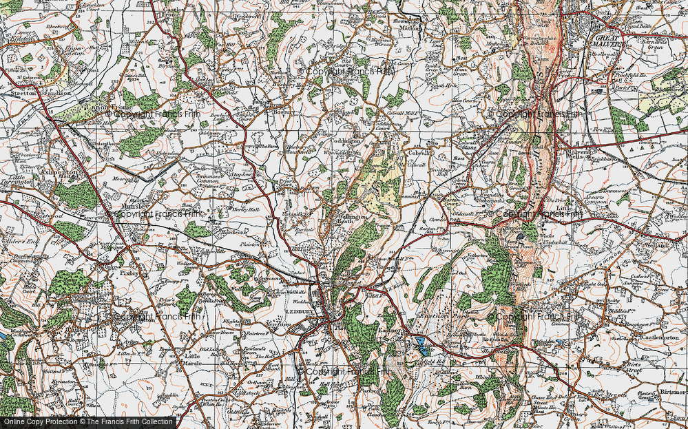Old Map of Loxter, 1920 in 1920