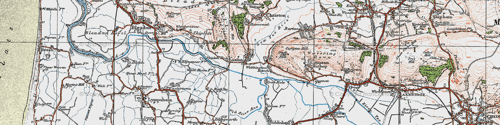 Old map of Loxton in 1919