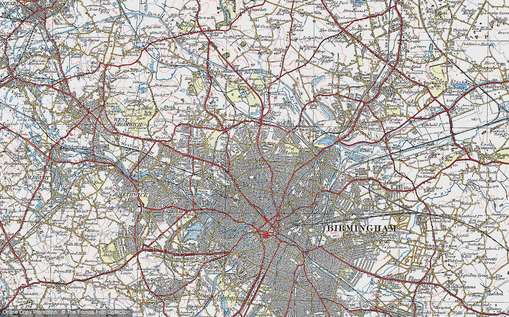 Old Map of Lozells, 1921 in 1921