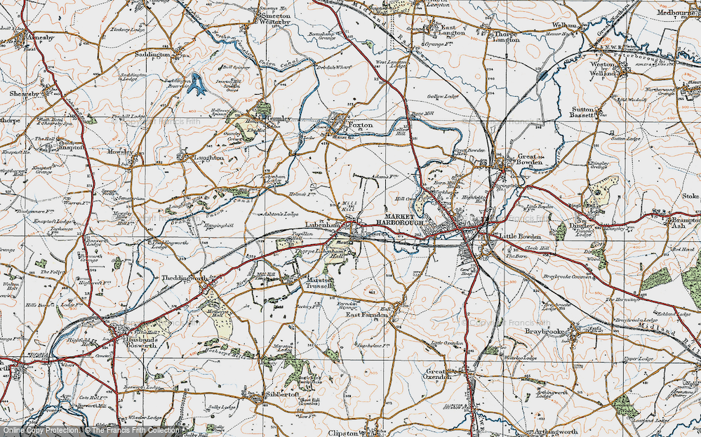 Old Map of Lubenham, 1920 in 1920