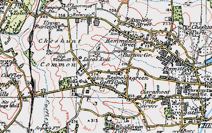 Old map of Lucas End in 1920