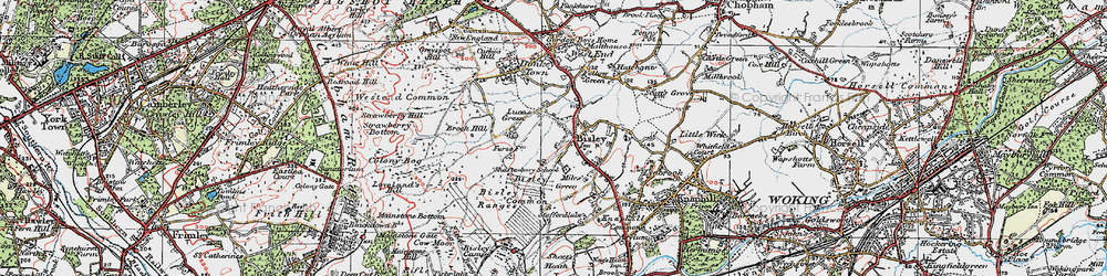 Old map of Lucas Green in 1920