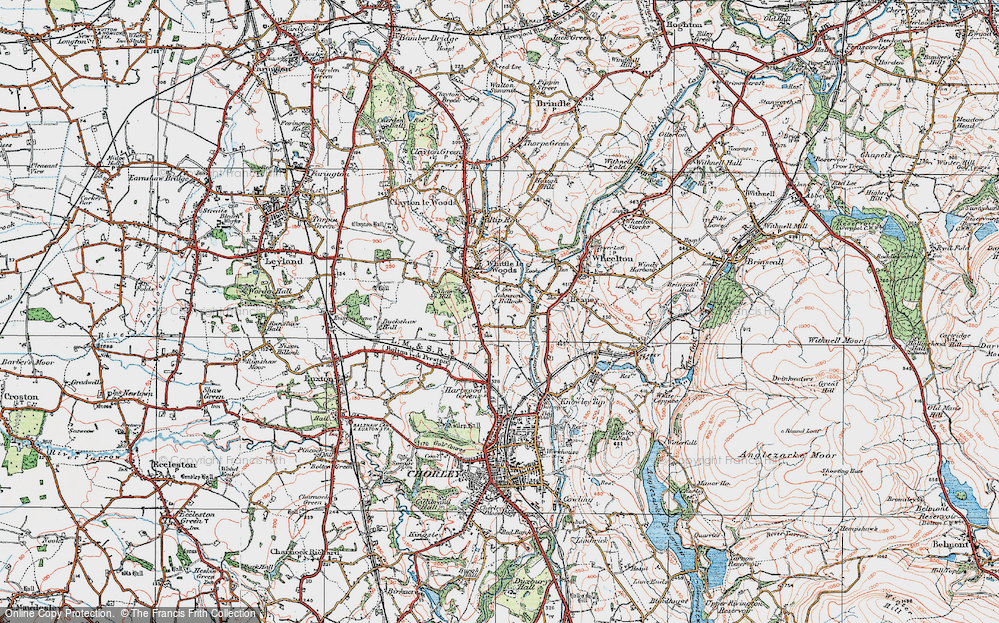 Old Map of Lucas Green, 1924 in 1924