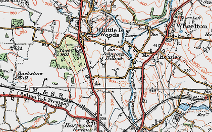 Old map of Lucas Green in 1924
