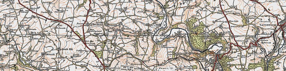 Old map of Luckett in 1919