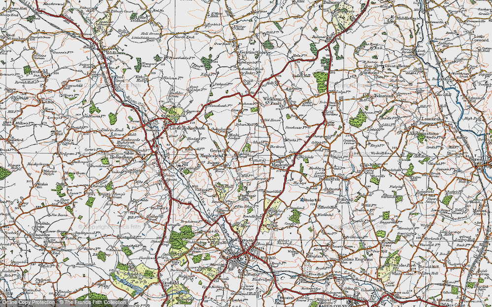 Old Map of Lucking Street, 1921 in 1921