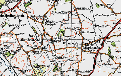 Old map of Lucking Street in 1921