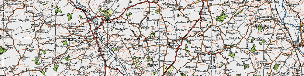Old map of Lucking Street in 1921