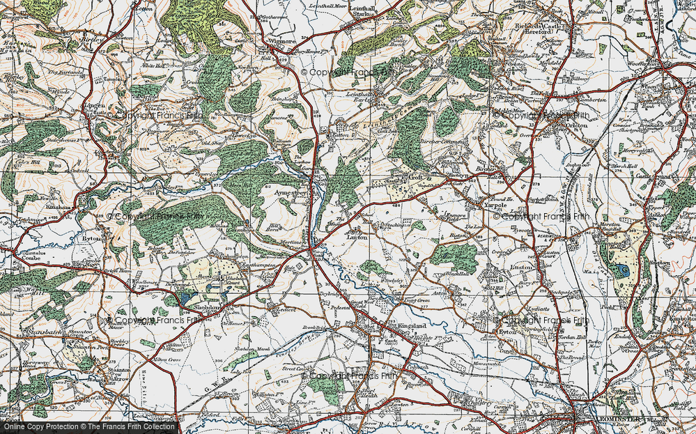 Old Map of Lucton, 1920 in 1920