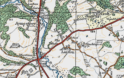 Old map of Lucton in 1920