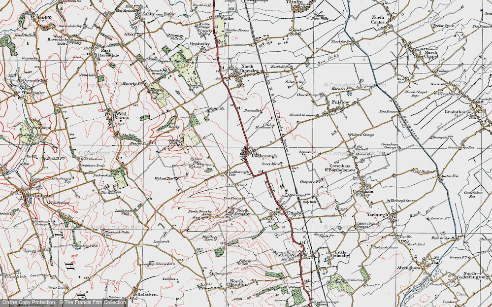 Old Map of Historic Map covering Wyham Ho in 1923