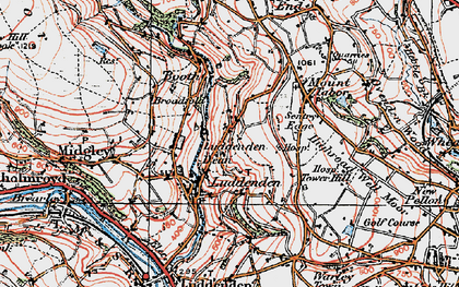 Old map of Luddenden in 1925