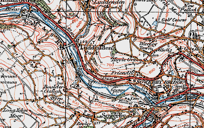 Old map of Luddenden Foot in 1925