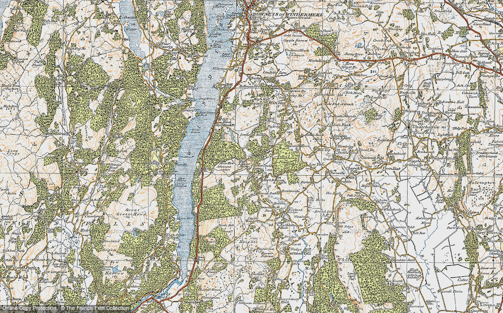 Old Map of Historic Map covering Birks Brow in 1925