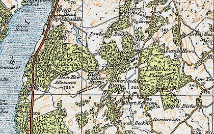 Old map of Ludderburn in 1925