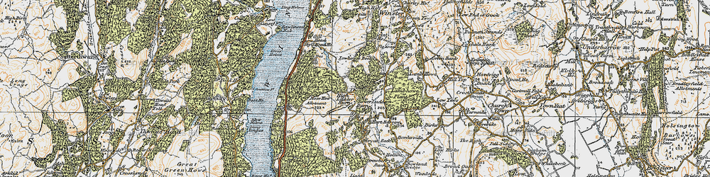 Old map of Ludderburn in 1925