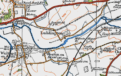 Old map of Luddington in 1919