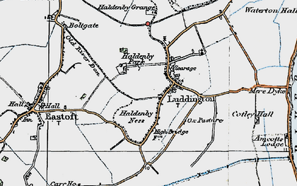 Old map of Luddington in 1924