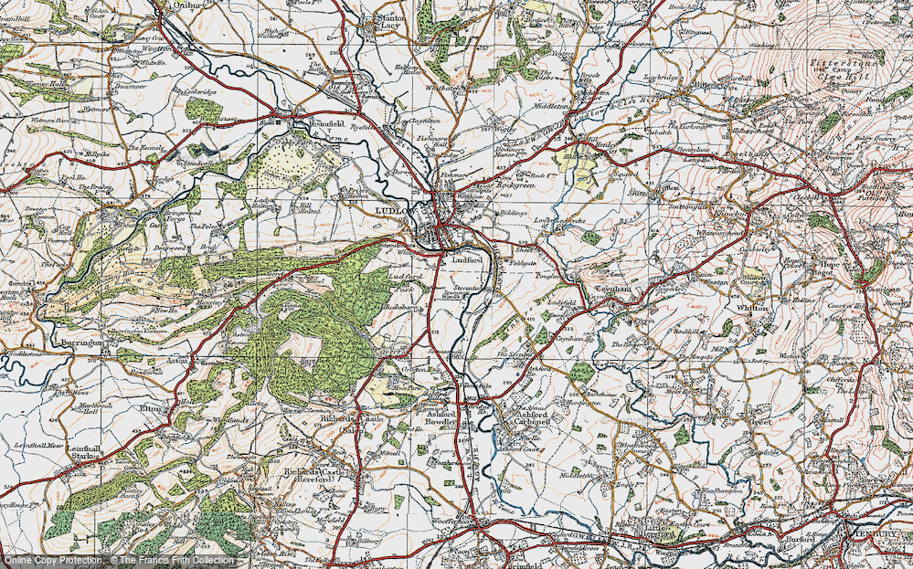 Old Map of Ludford, 1920 in 1920