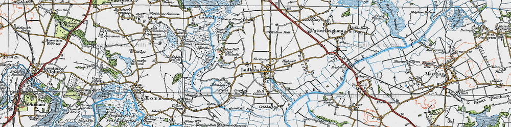 Old map of Ludham in 1922