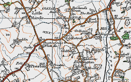 Old map of Ludstock in 1920