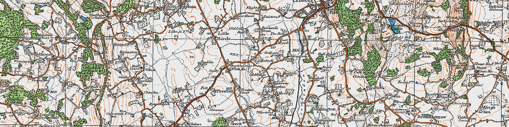 Old map of Ludstock in 1920