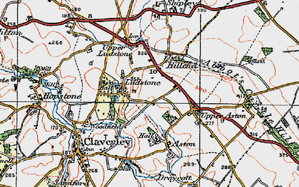 Old map of Ludstone in 1921