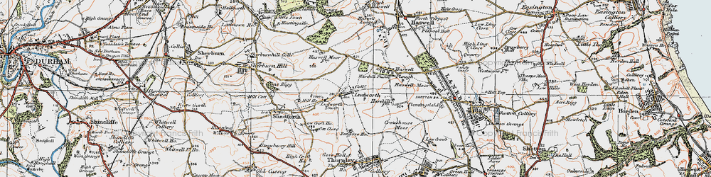 Old map of Ludworth in 1925