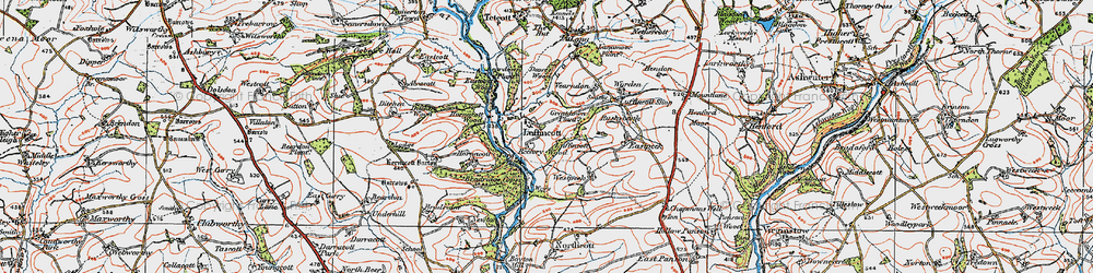 Old map of Bradridge Wood in 1919