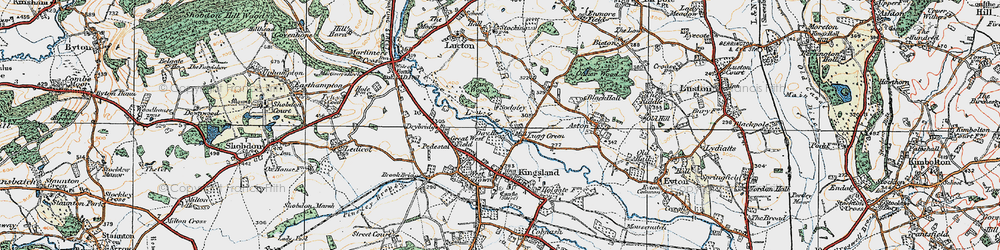 Old map of Lugg Green in 1920