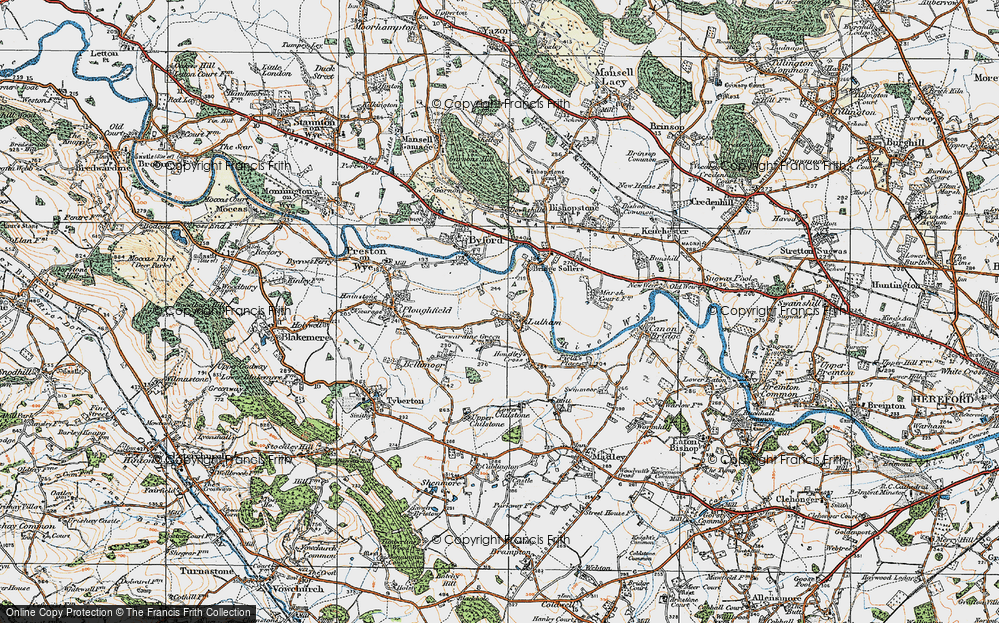 Old Map of Lulham, 1920 in 1920