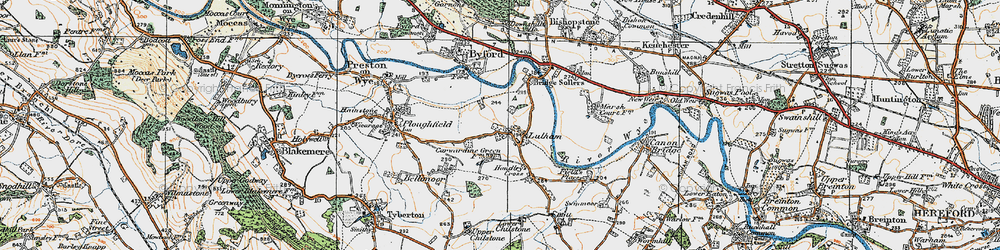 Old map of Lulham in 1920