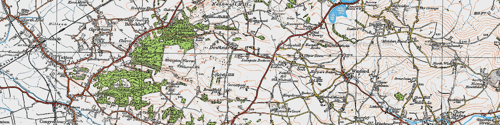 Old map of Lulsgate Bottom in 1919